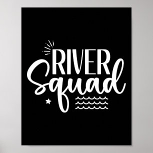 Poster Équipe de rivière Famille Été Correspondant Campin