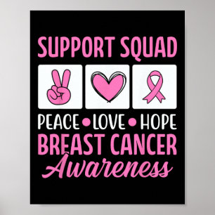 Poster Équipe De Soutien Au Cancer Du Sein Pour Les Guerr