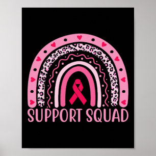 Poster Équipe de soutien au cancer Guerrier du sein Cance
