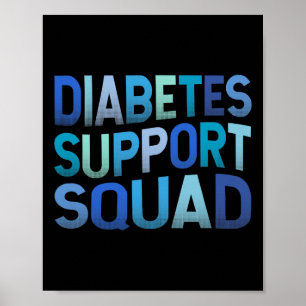 Poster Équipe de soutien au diabète T1d Type 1 Guerrier d