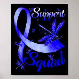 Poster Équipe de soutien aux guerriers Dragonfly Alopecia