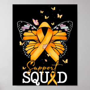 Poster Équipe de soutien Ruban orange Sclérose en plaques