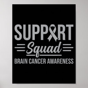 Poster Équipe de soutien Tumeur au cerveau sensibilisatio