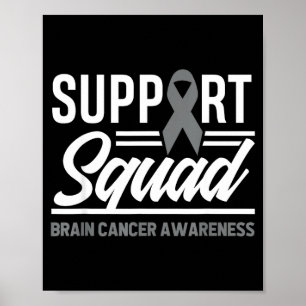 Poster Équipe de soutien Tumeur cérébrale Soutien Cancer 