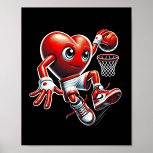 Poster Équipe de sport d'équipe de slam dunk squelette de