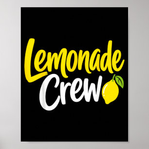 Poster Équipe de stand de limonade Famille assortie Limon