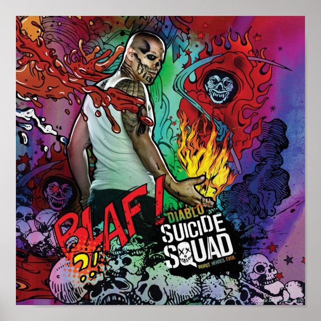 Poster Équipe de suicide | Diablo Character Graffiti (Devant)