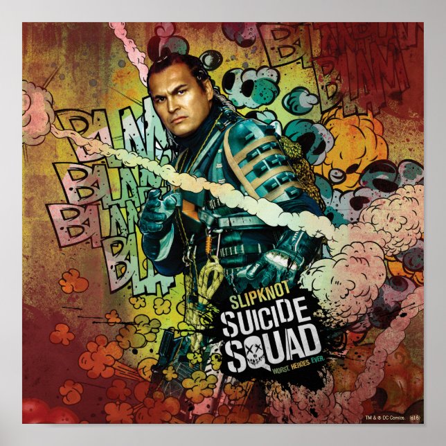 Poster Équipe de suicide | Graffiti de caractères Slipkno (Devant)
