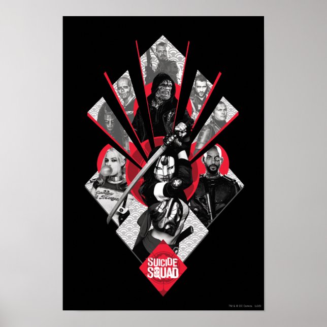 Poster Équipe de suicide | Groupe de travail X Graphisme  (Devant)