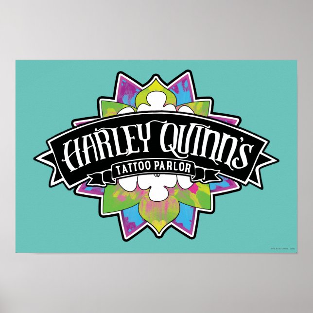 Poster Équipe de suicide | Harley Quinn's Tattoo Parlor L (Devant)