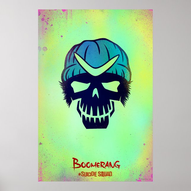 Poster Équipe de suicide | Icône de tête Boomerang (Devant)