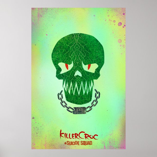 Poster Équipe de suicide | Icône Tête Croc de tueur (Devant)