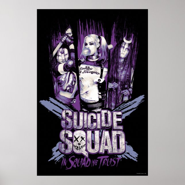 Poster Équipe de suicide | Squad Girls "In Squad We Trust (Devant)