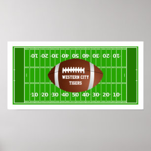 Poster Équipe de terrain de football personnalisée Nom pe