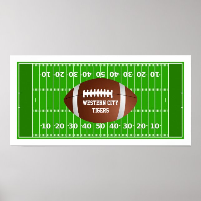 Poster Équipe de terrain de football personnalisée Nom pe (Devant)