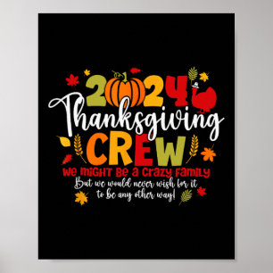 Poster Équipe de Thanksgiving Dinde Famille Thanksgiving 