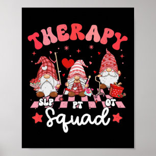 Poster Équipe de thérapie Slp Ot Pt Saint-Valentin Équipe