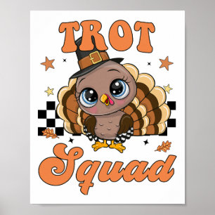 Poster Équipe de Trot de la dinde de Thanksgiving