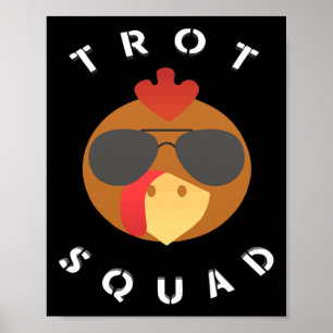 Poster Équipe de trot de visage de dinde drôle de Thanksg