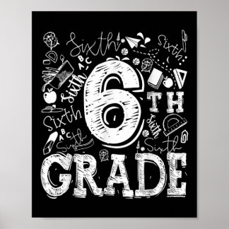 Poster Équipe de typographie de 6e année Enseignants pour