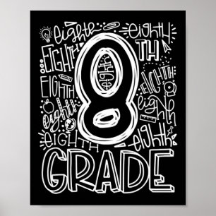Poster Équipe de typographie de 8e année Huitième année R