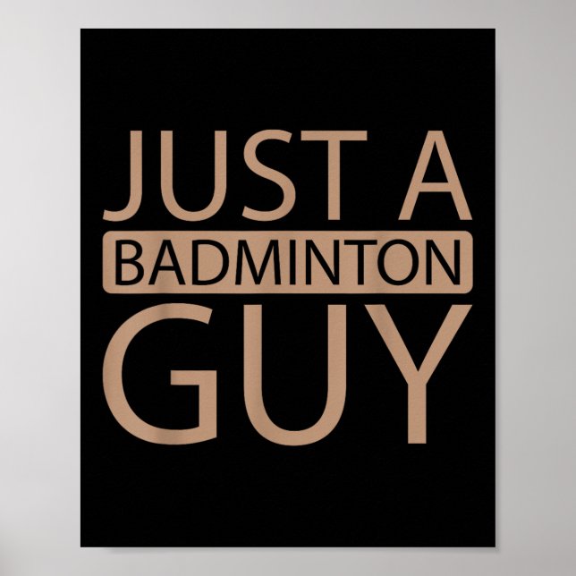 Poster Équipe de volant de badminton - Joueur juste un G  (Devant)