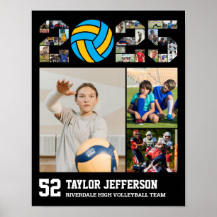 Poster Équipe de volleyball Classe supérieure de 2025 Col