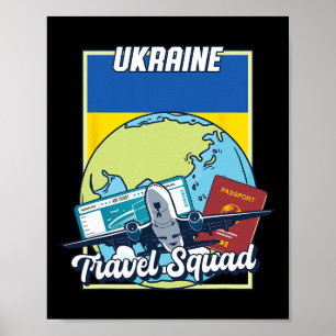 Poster Équipe de voyage en Ukraine Journey Glol Adventure