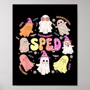 Poster Équipe d'enseignement spécial Éffrayante Halloween