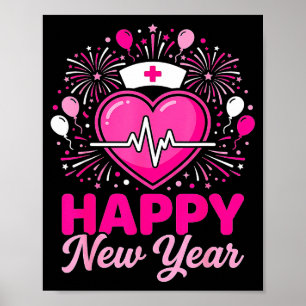 Poster Équipe d'infirmières Battement de cœur Nye Compte