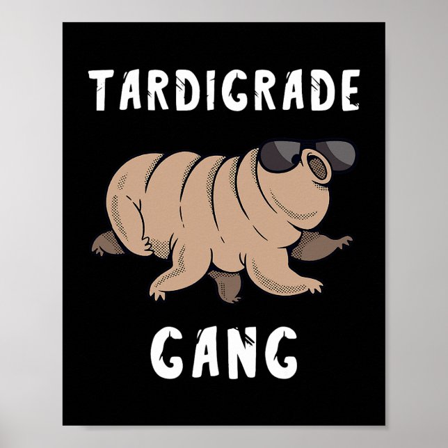 Poster Équipe d'ours d'eau Tardigrade Gang Microbiologis (Devant)