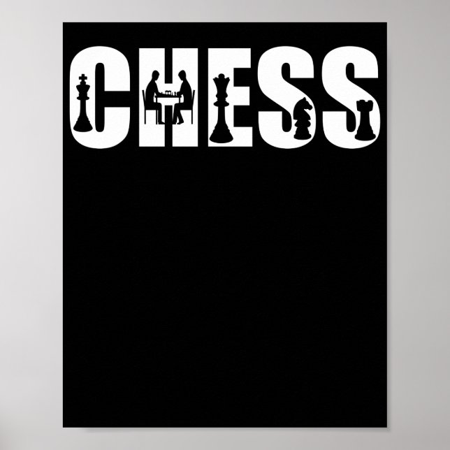 Poster Équipe du club d'échecs du joueur de jeu (Devant)