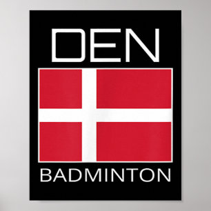 Poster Équipe du Danemark de Badminton Athlète danoise De