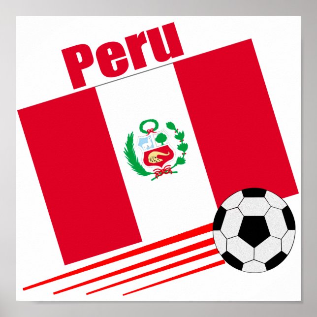 Poster Équipe du Pérou de football (Devant)