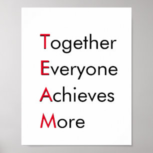 Poster ÉQUIPE - Ensemble, chacun atteint plus d'inspirati