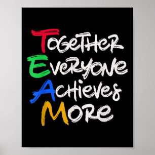 Poster Équipe Ensemble Tout Le Monde Réussit Plus Motivat