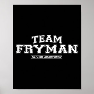 Poster Équipe Fryman _ Cadeau de nom de famille de la fam