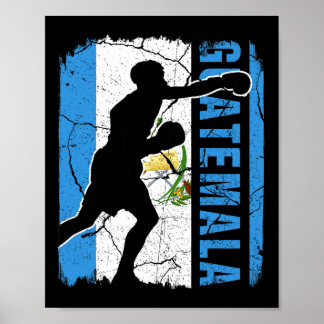 Poster Équipe guatémaltèque de boxe Guatémaltèque Drapeau