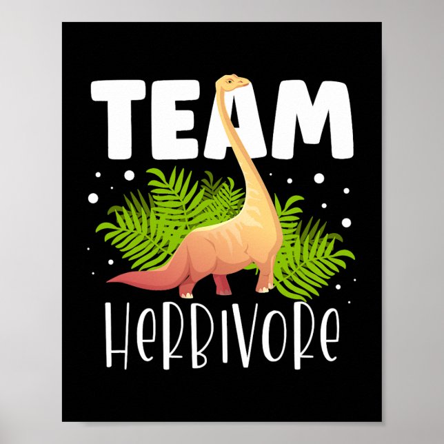 Poster Équipe Herbivore Brachiosaurus Dinosaure Future Pa (Devant)