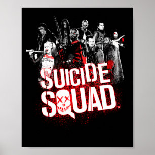 Poster Équipe Hommes Squad Splatter Noir Performance