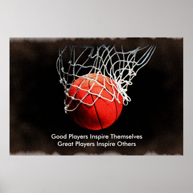 Poster Équipe Inspiration du basket-ball (Devant)