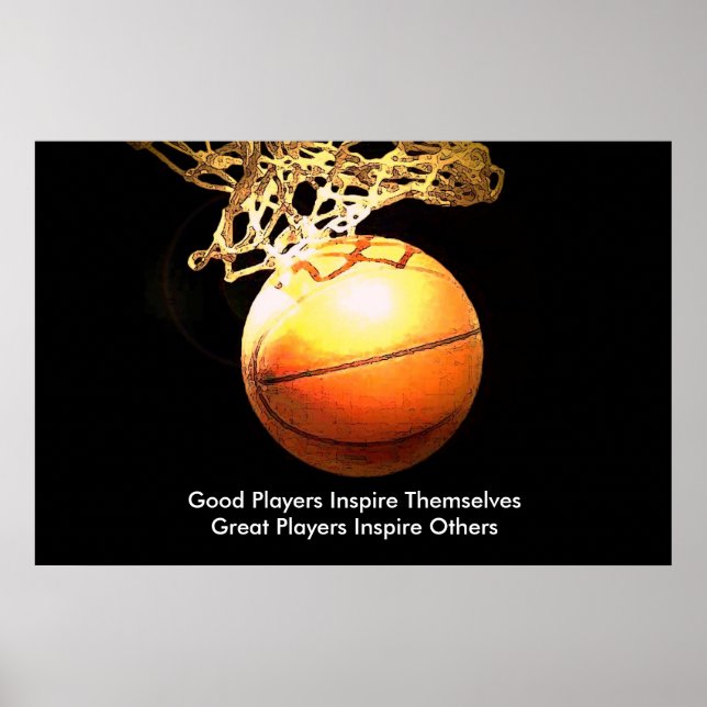 Poster Équipe Inspiration du basket-ball (Devant)