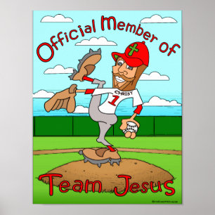 Poster Équipe Jésus (base-ball)