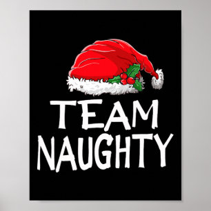 Poster Équipe Naughty Funny Pajamas de Noël Père Noël M