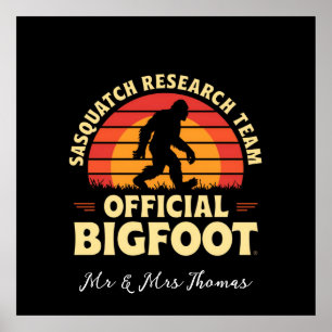 Poster Équipe officielle de recherche Sasquatch : Chasseu
