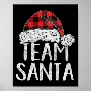 Poster Équipe Père Noël Costume de Noël Famille de jumela