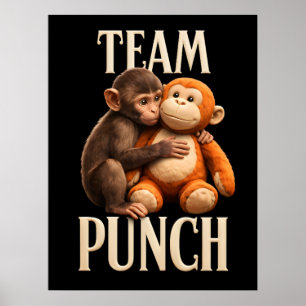 Poster Équipe Punch Baby Monkey Punch Fun Fight