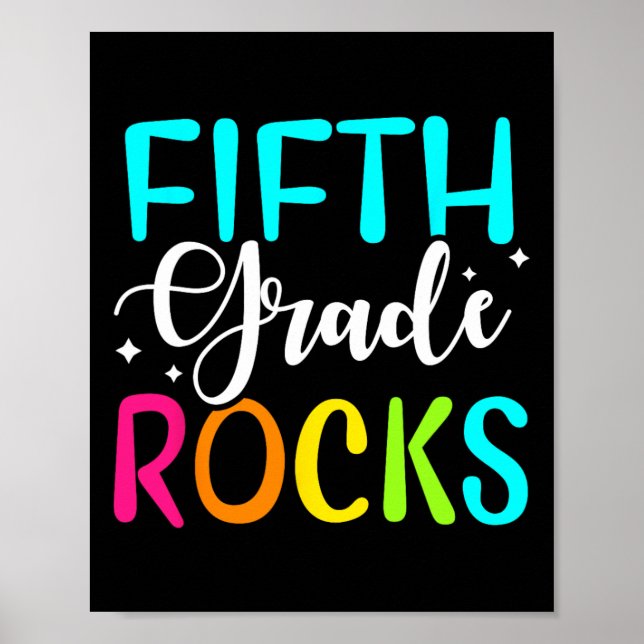 Poster Équipe Rocks de 5e année Enseignant de 5e année (Devant)