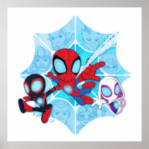 Poster Équipe Spidey sur la toile de vilains