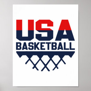 Poster Équipe USA Sports Basket 